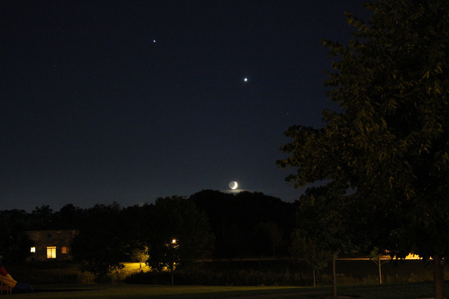 Moon Venus and Jupiter - 29 June 2015