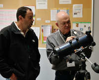 Dennis kept pretty busy repairing and adjusting guest telescopes at our clinic.