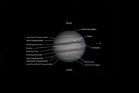 Jupiter w Io - 4 April 2015 - 20h31m49s - with Labels