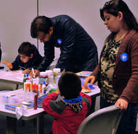 Parents were welcome to join and help out!