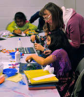 Our crafty helpers were quite busy!