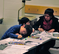 Lot's of focus in our craft area!